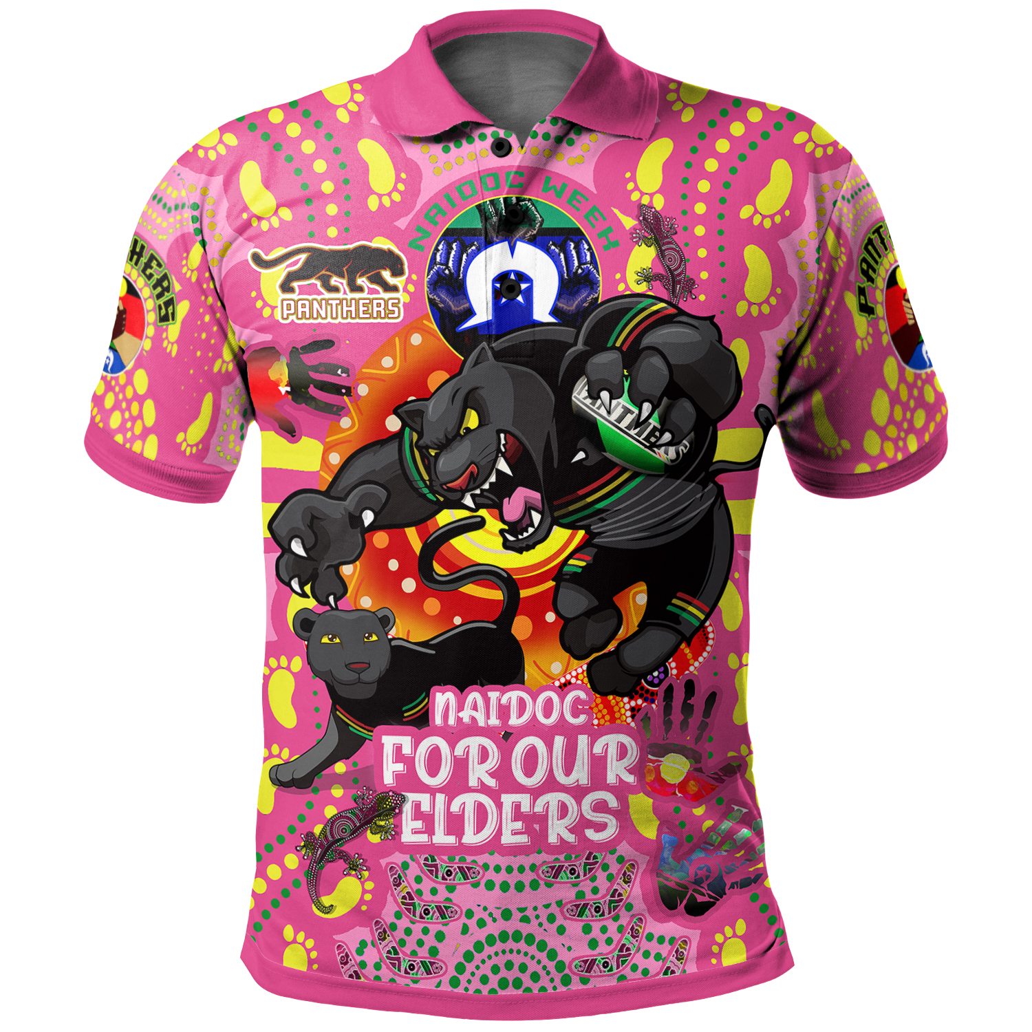 Penrith Panthers Naidoc Week Custom Polo Shirt - Go Mighty Penrith ...