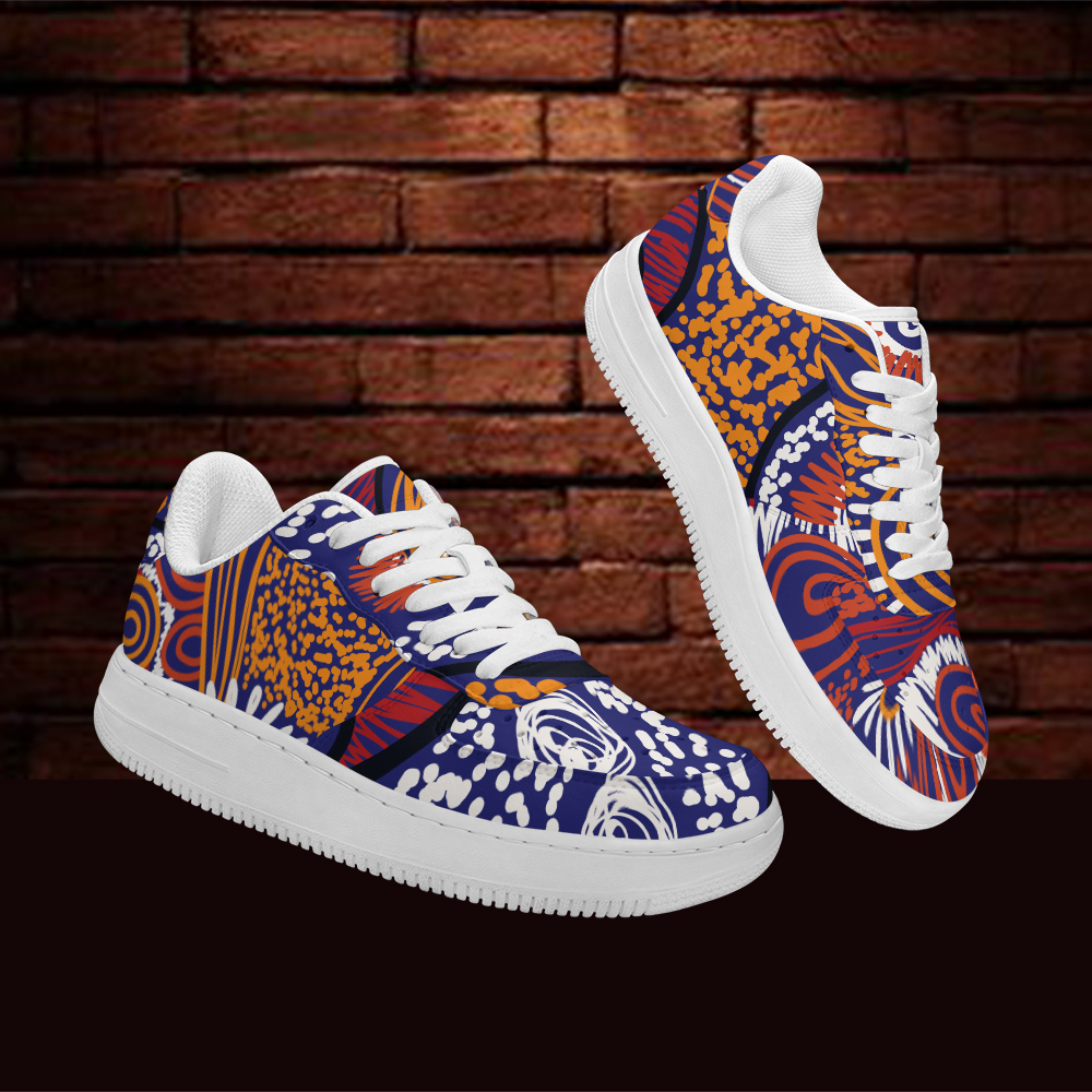 Aboriginal Patterns Low Top Sneakers F1 - Aussie Landscape Low Top Sneakers