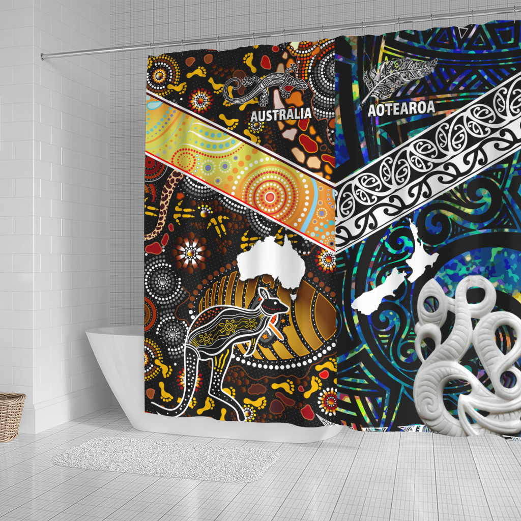 Australia Aboriginal Inspired Shower Curtain - Aotearoa and Australia ...