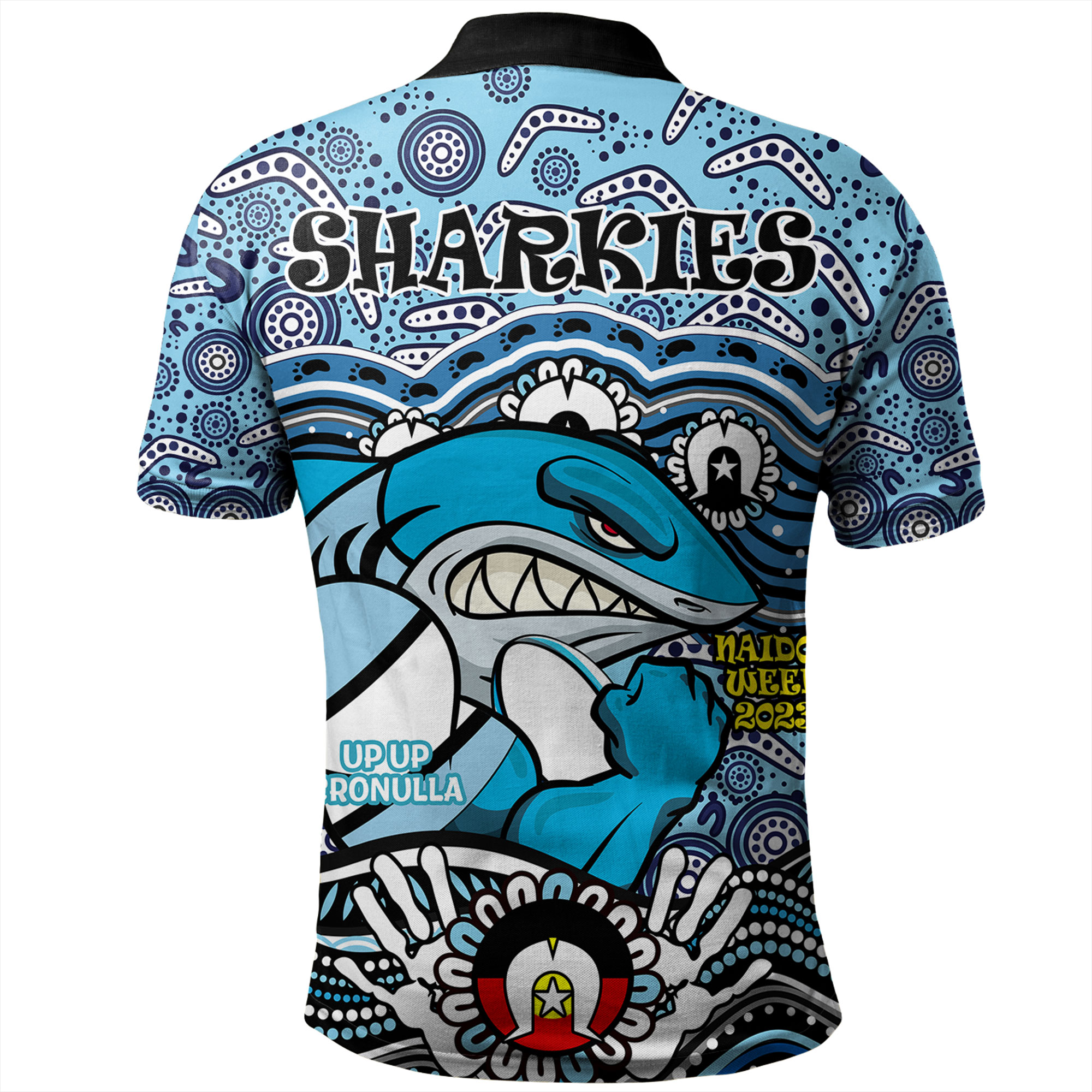 Cronulla-Sutherland Sharks Naidoc Week Polo Shirt - Aboriginal Inspired ...