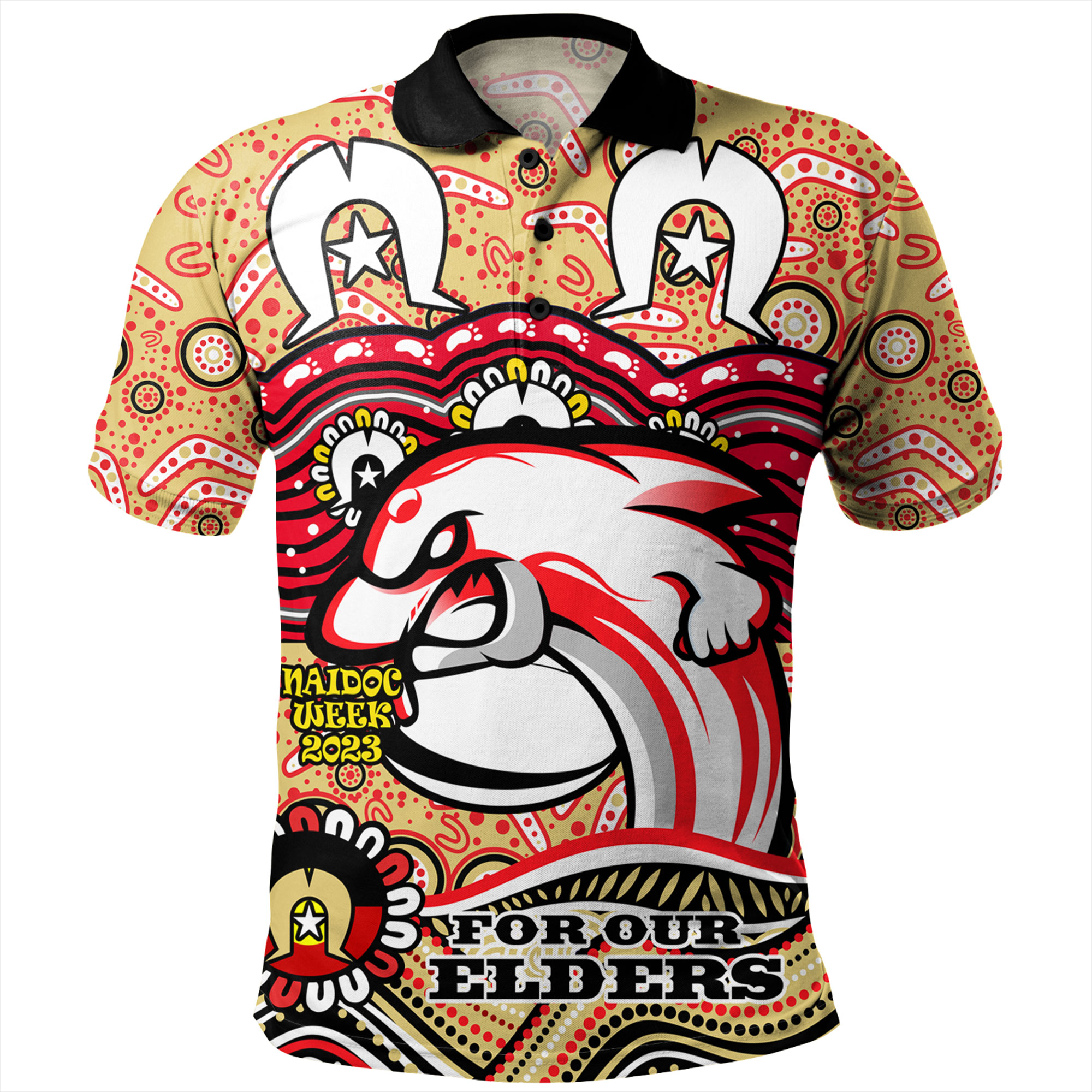 Redcliffe Dolphins Naidoc Week Polo Shirt - Aboriginal Inspired For Our ...