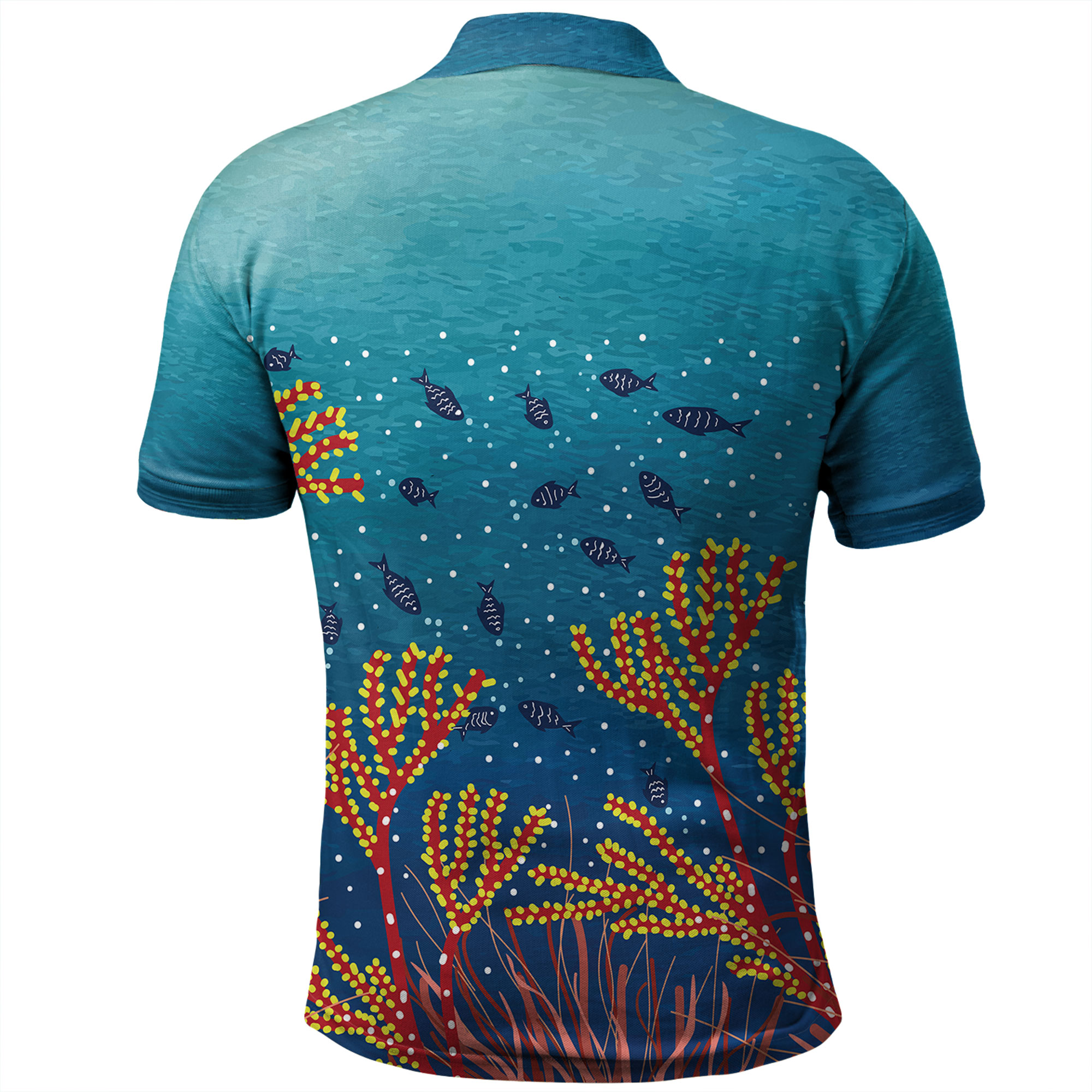 Indigenous Paisley Dark Sea Polo Shirt