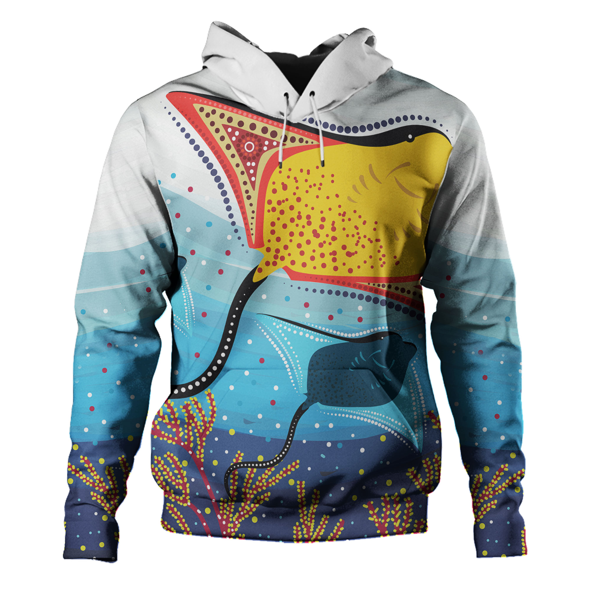 Australia Aboriginal Hoodie - Stingray Aboriginal Art Hoodie