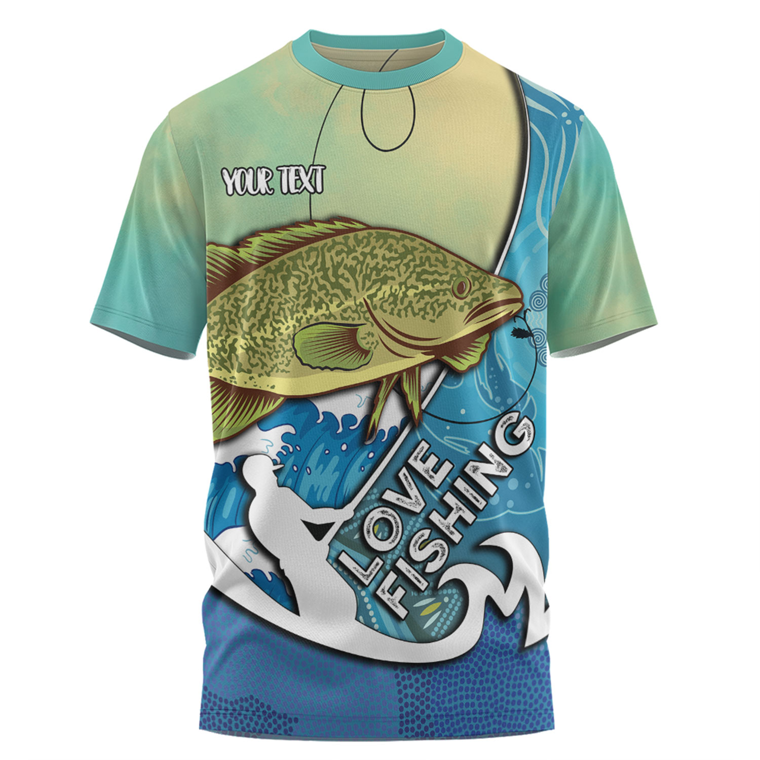 Australia Fishing Aboriginal Fishing Custom T-shirt - Love Fishing ...