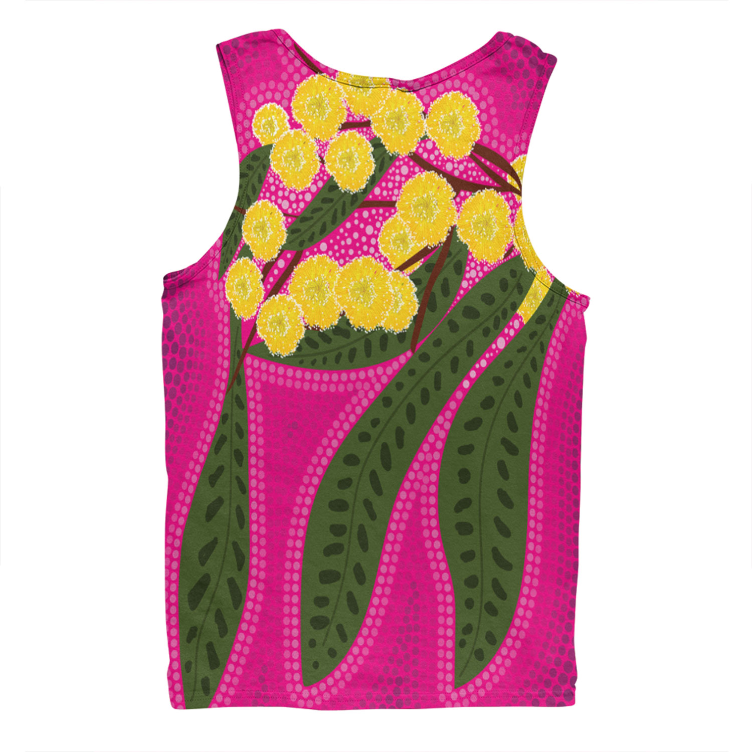 Australia Flowers Aboriginal Men Singlet - Australian Yellow Wattle ...
