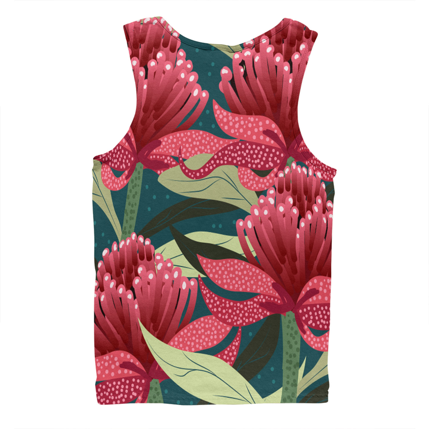 Australia Flowers Aboriginal Men Singlet - Australian Waratah Flowers ...
