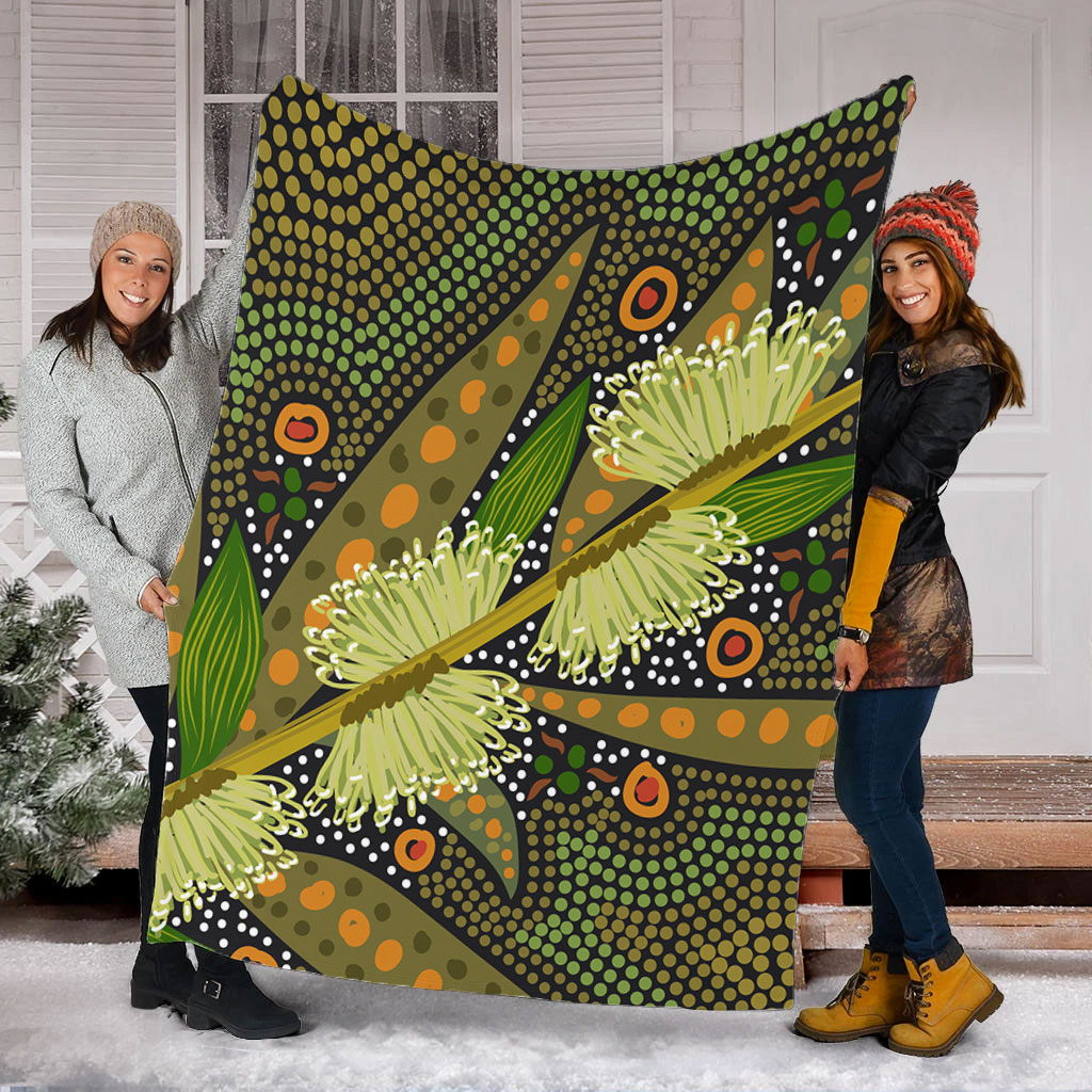 Australia Flowers Aboriginal Blanket - Aboriginal Dot Art Of Australian ...