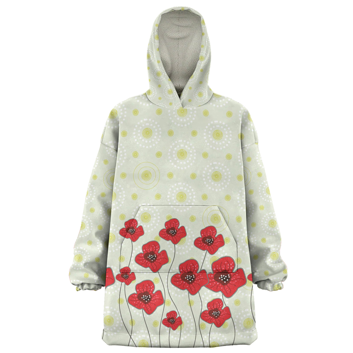 Australia Aboriginal Snug Hoodie - Poppy Flowers Background In ...