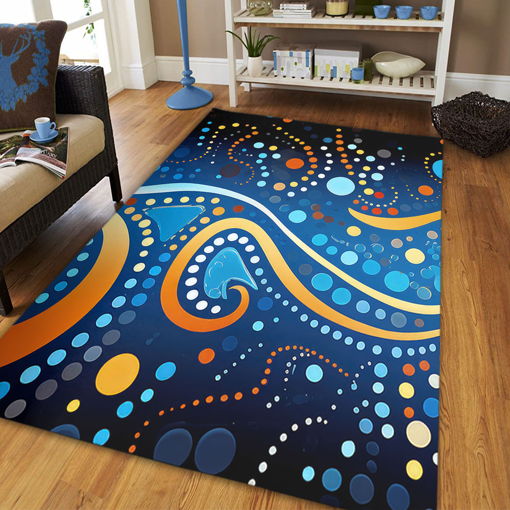 Australia Dreaming Aboriginal Area Rug - Aboriginal Culture Indigenous ...