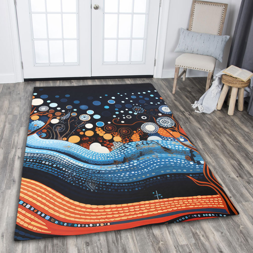 Australia Dreaming Aboriginal Area Rug - Aboriginal Culture Indigenous ...