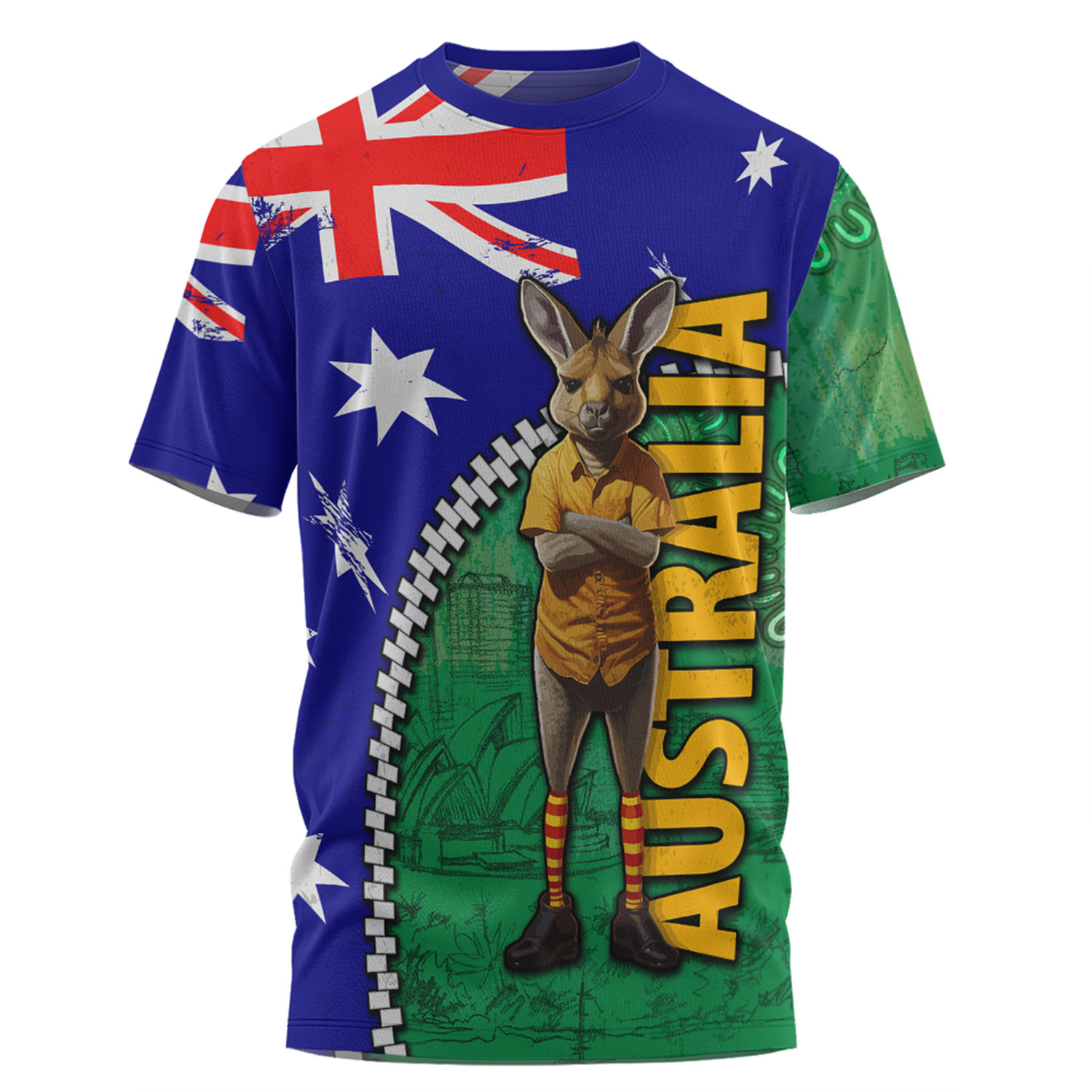 Australia Custom T-shirt - Kangaroo Happy Australia Day T-shirt