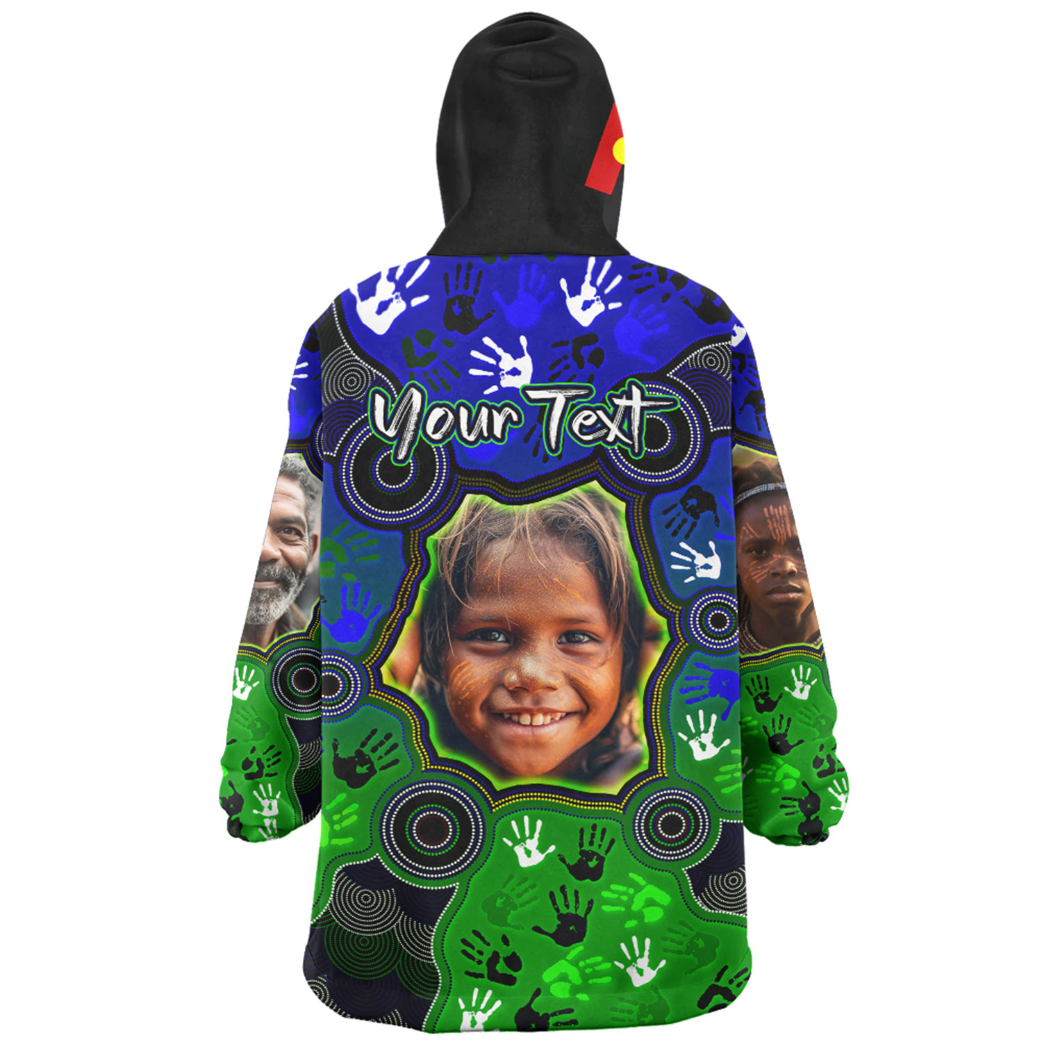 Aboriginal Personalised Kid Hoodie - Turtle Indigenous Art