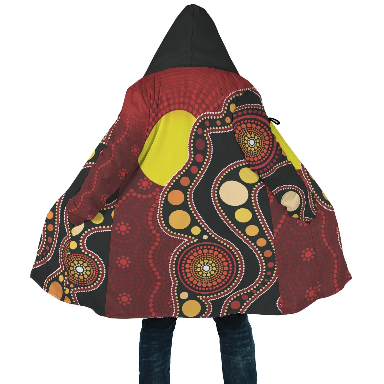 Aboriginal Cloak - Aboriginal Lives Matter Flag Sun Dot Painting main image 0