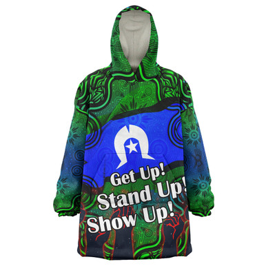 Naidoc Week Snug Hoodie - Custom Black Raised Hands With Aboriginal ...