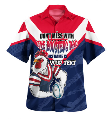 Sydney Roosters Father #39 s Day Hawaiian Shirt Screaming Dad and Crazy Fan