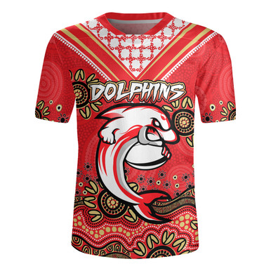 Redcliffe Dolphins Rugby Jersey - Custom Red Redcliffe Dolphins Blooded ...