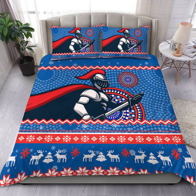 Newcastle Knights Bedding Set - Australia Ugly Xmas With Aboriginal ...