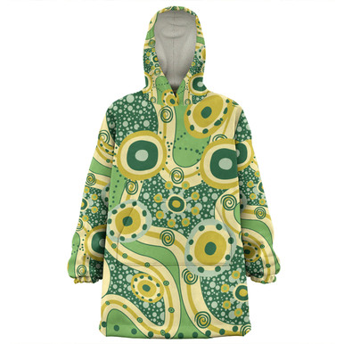Australia Aboriginal Snug Hoodie - Yellow Aboriginal Dot Art Inspired ...