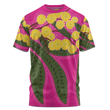 Australia Flowers Aboriginal T-shirt - Australian Yellow Wattle Flowers ...