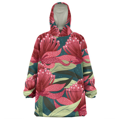Australia Flowers Aboriginal Snug Hoodie - Australian Waratah Flowers ...