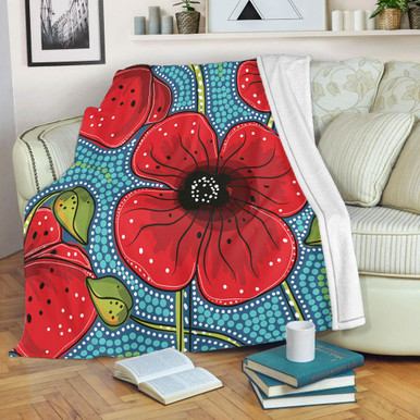 Australia Flowers Aboriginal Blanket - Aboriginal Dot Art Of Australian ...