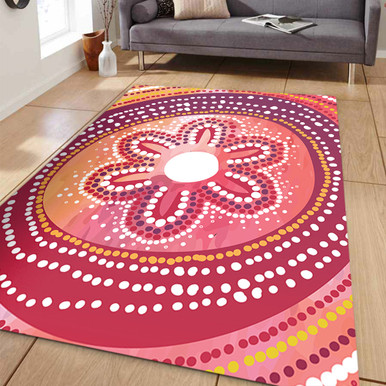 Australia Dot Painting Inspired Aboriginal Area Rug - Aboriginal Style ...