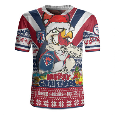 Sydney Roosters Christmas Custom Rugby Jersey - Easts Rooster Santa ...