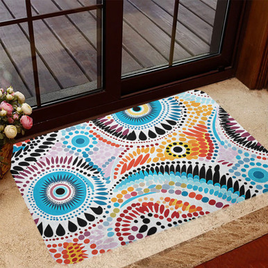 Doormat Native Australia Aboriginal Doormat - Traditional Australian Aboriginal Native ...