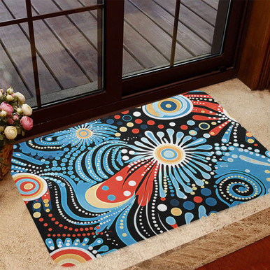 Doormat Native Australia Aboriginal Doormat - Traditional Australian Aboriginal Native ...
