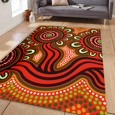 Australia Aboriginal Area Rug - Dot Patterns From Indigenous Australian ...