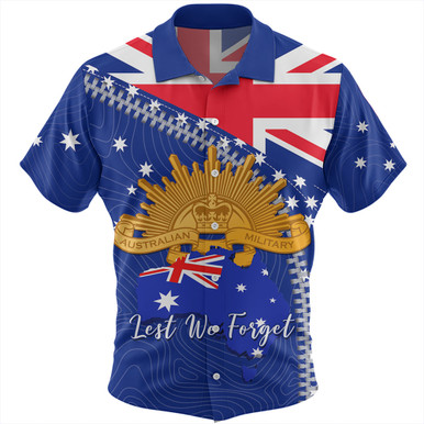 New Zealand Hawaiian Shirt Lest We Forget Anzac Bay Beach