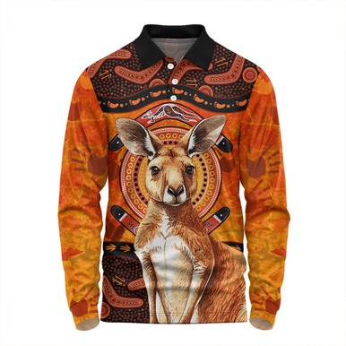Aboriginal Polo - Kangaroo Dreaming Polo Shirt