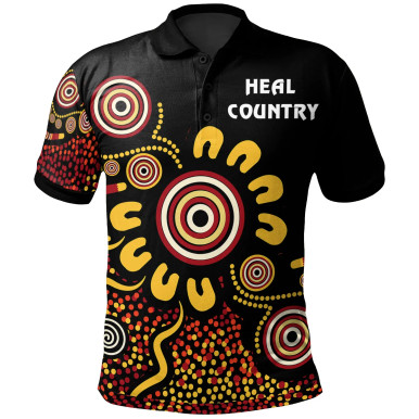 Australia Naidoc Week Polo Shirt - Naidoc Week 2021 - Heal Country