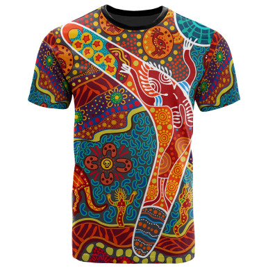 Australia Aboriginal T-Shirt - Indigenous Boomerang