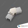 Horizontally Adjustable Elbow for Square Top Capping Rail - Satin