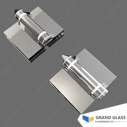 Hinges - Spring - 180° glass to glass - Polished