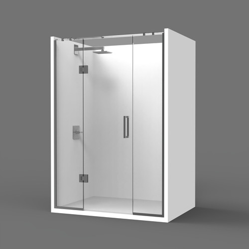 Alcove Hinged Shower Unit 