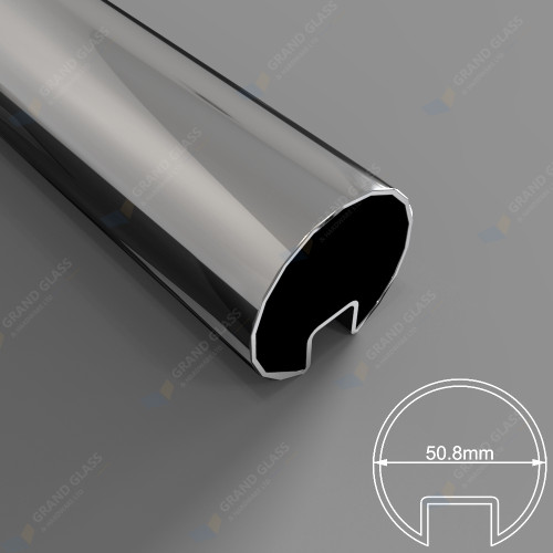 50.8mm Diam Slotted Round Tube (316 S/S Mirror)