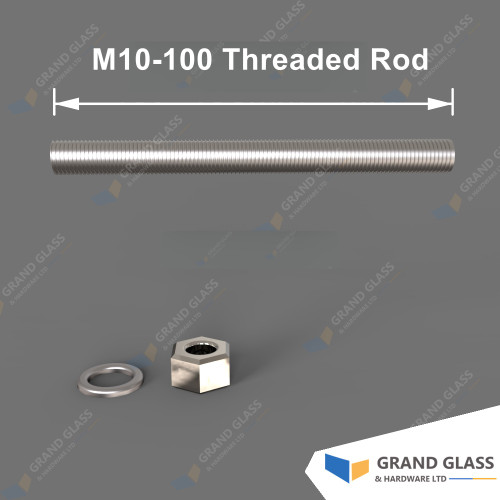 304 Stainless Steel Concrete Fixing Screws 100mm - M10-100 Threaded Rod