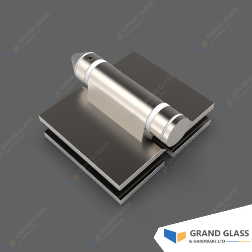 Hinges - Spring - 180° glass to glass - Satin
