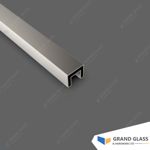 25*21mm Rectangle Slotted Tube - 316 S/S Satin
