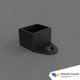 Wall Flange for Square Top Capping Rail - Matte Black