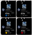 Original HP 414A SET | W2020A W2021A W2022A W2023A | LaserJet Toner Cartridges - Black, Cyan, Magenta, Yellow
