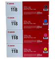 Canon 118 CYMK Set | 2659B001AA, 2662B001AA, 2661B001AA, 2660B001AA | Original Canon Toner Cartridge Set – Black, Cyan, Magenta, Yellow