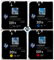 HP 201X SET | CF400X, CF401X, CF402X, CF403X | Original HP Toner Cartridge - Black, Cyan, Yellow, Magenta