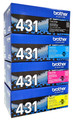 TN-431 Set | Original Brother Toner Cartridges – Black, Cyan, Magenta, Yellow