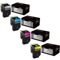 Lexmark 80C0H Set | 80C0H10 80C0H20 80C0H30 80C0H40 | Original Lexmark High-Yield Toner Cartridges – Black, Cyan, Magenta, Yellow