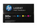 HP 305A 4-pack Black,Cyan,Magenta,Yellow Original LaserJet Toner Cartridges (CE305AQ1)