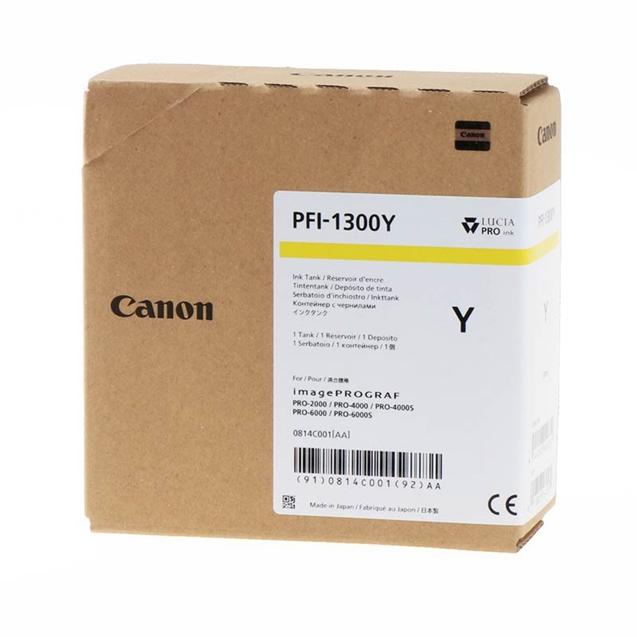 0814C001 | Canon PFI-1300 | Original Canon Ink Cartridge - Yellow