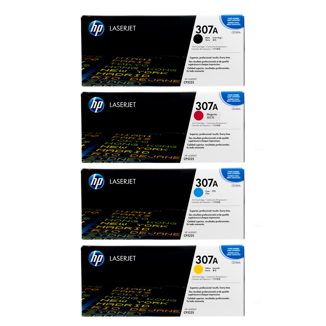 HP 307A SET | CE740A, CE741A, CE742A, CE743A | Original HP Toner